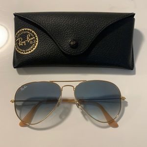 Blue gradient and gold Ray-Ban